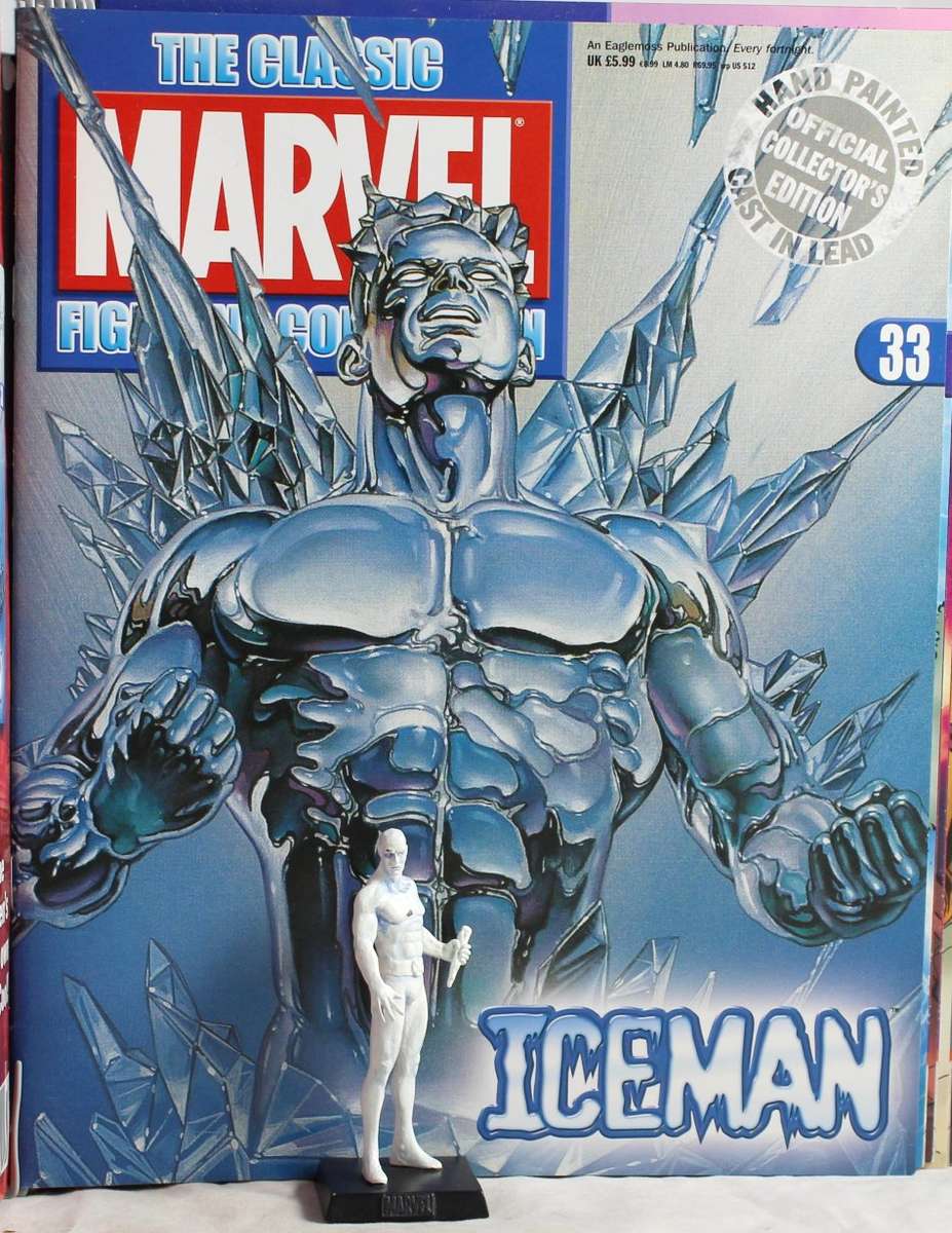 Classic Marvel Collection - Lead, hand painted figurine with book - Iceman - #33