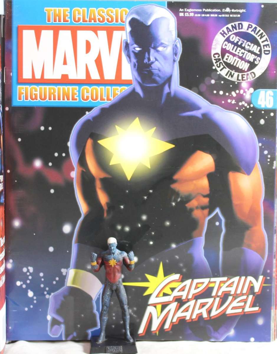 Classic Marvel Collection - Lead, hand painted figurine with book - Captain Marvel (Genis-Vell)- #46
