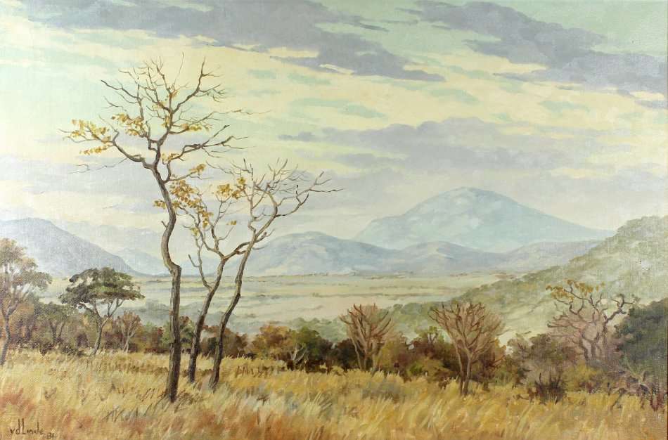 Van der Linde - Mount Darwin - A beautiful painting! -  Bid now!!