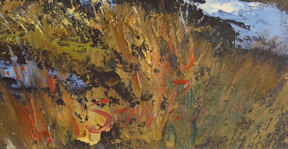 Stan Polson - Misty mountain landscape - Magnificent investment art! Bid now! *Free courier!