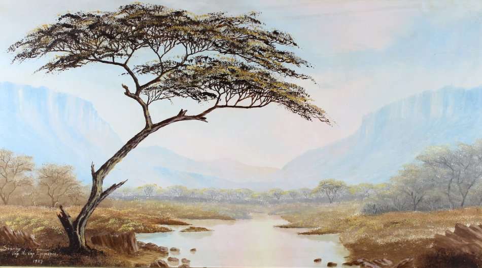 Stefan van N van Emmenis - Landscape - A beautiful oil painting! Bid now!