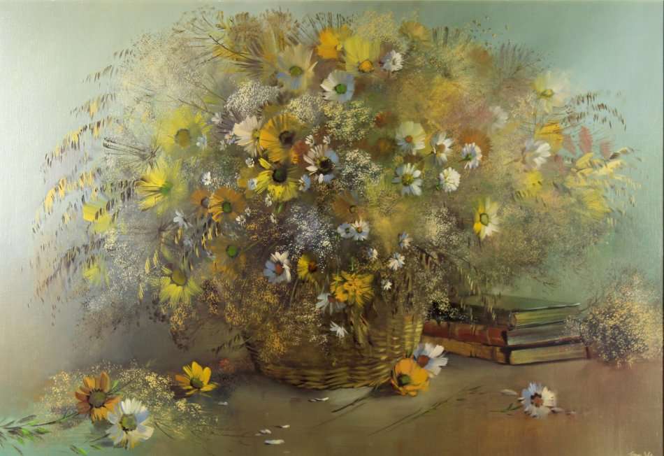 James Yates - Still life flowers - Magnificent investment art!! - Bid now!