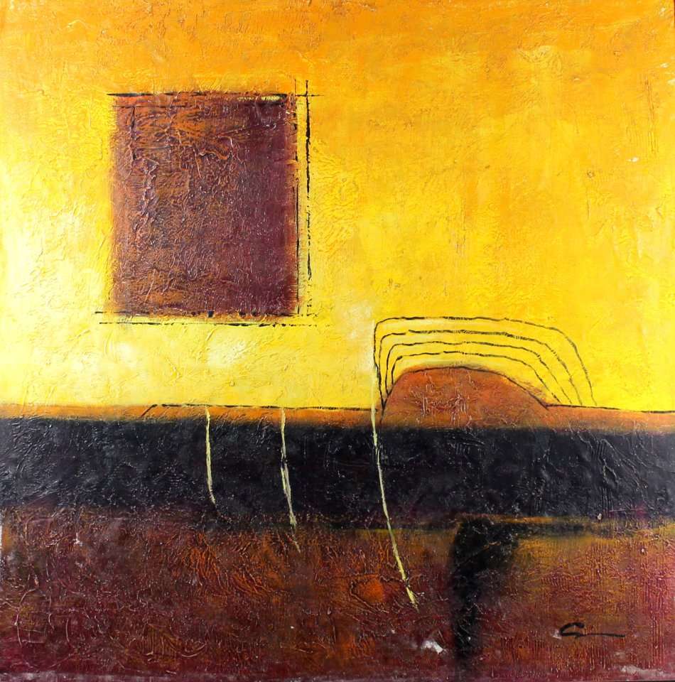 Abstract painting - Indistinctly signed