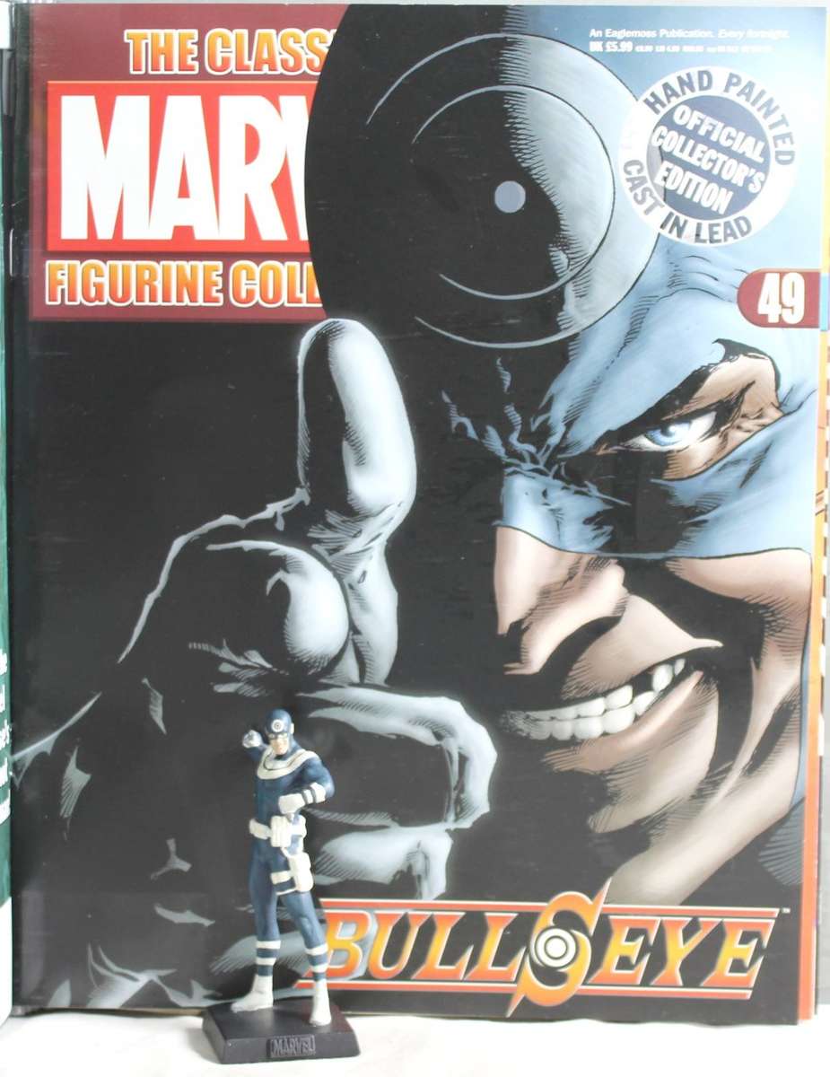 Classic Marvel Collection - Lead, hand painted figurine with book - Bullseye - #49