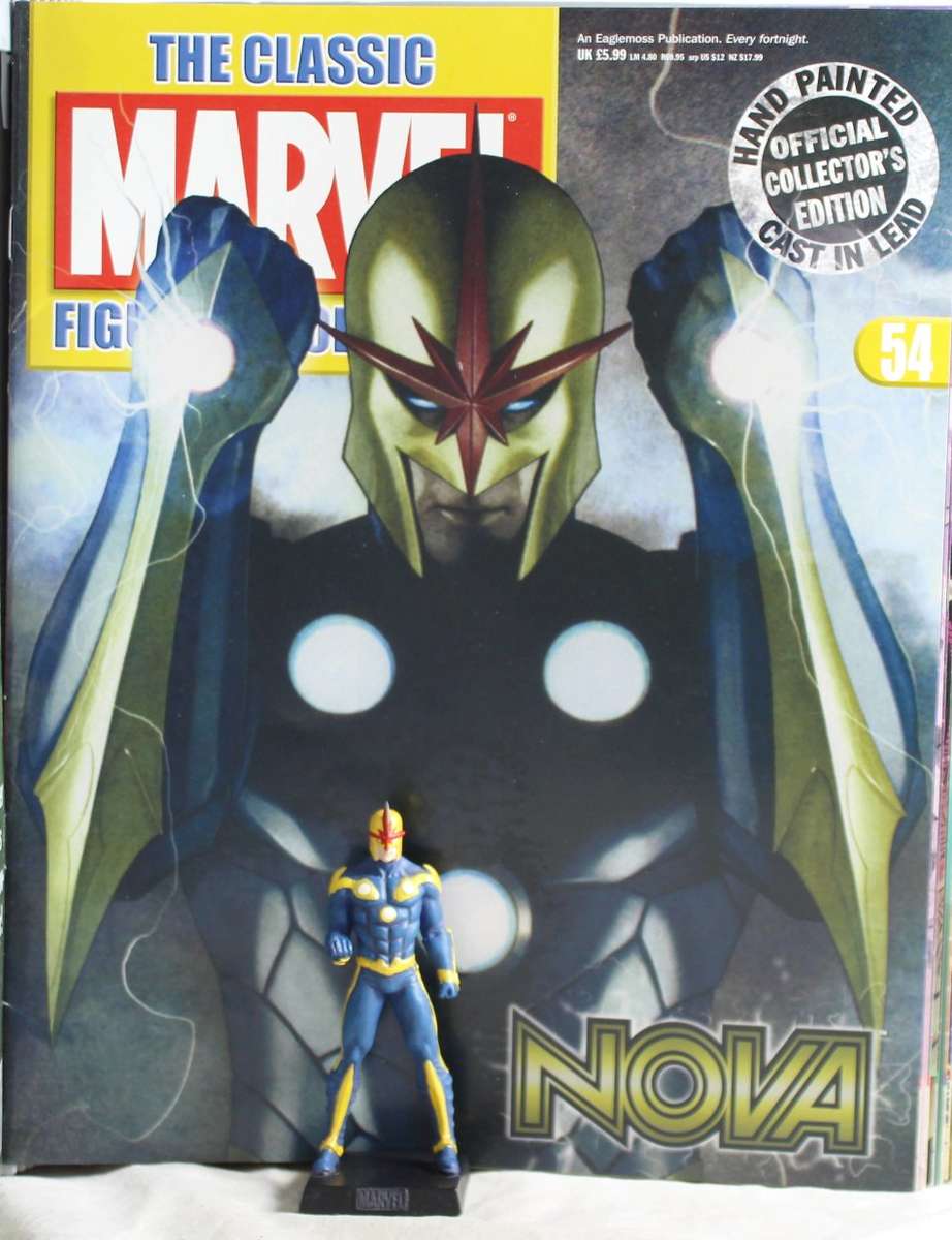 Classic Marvel Collection - Lead, hand painted figurine with book - Nova - #54