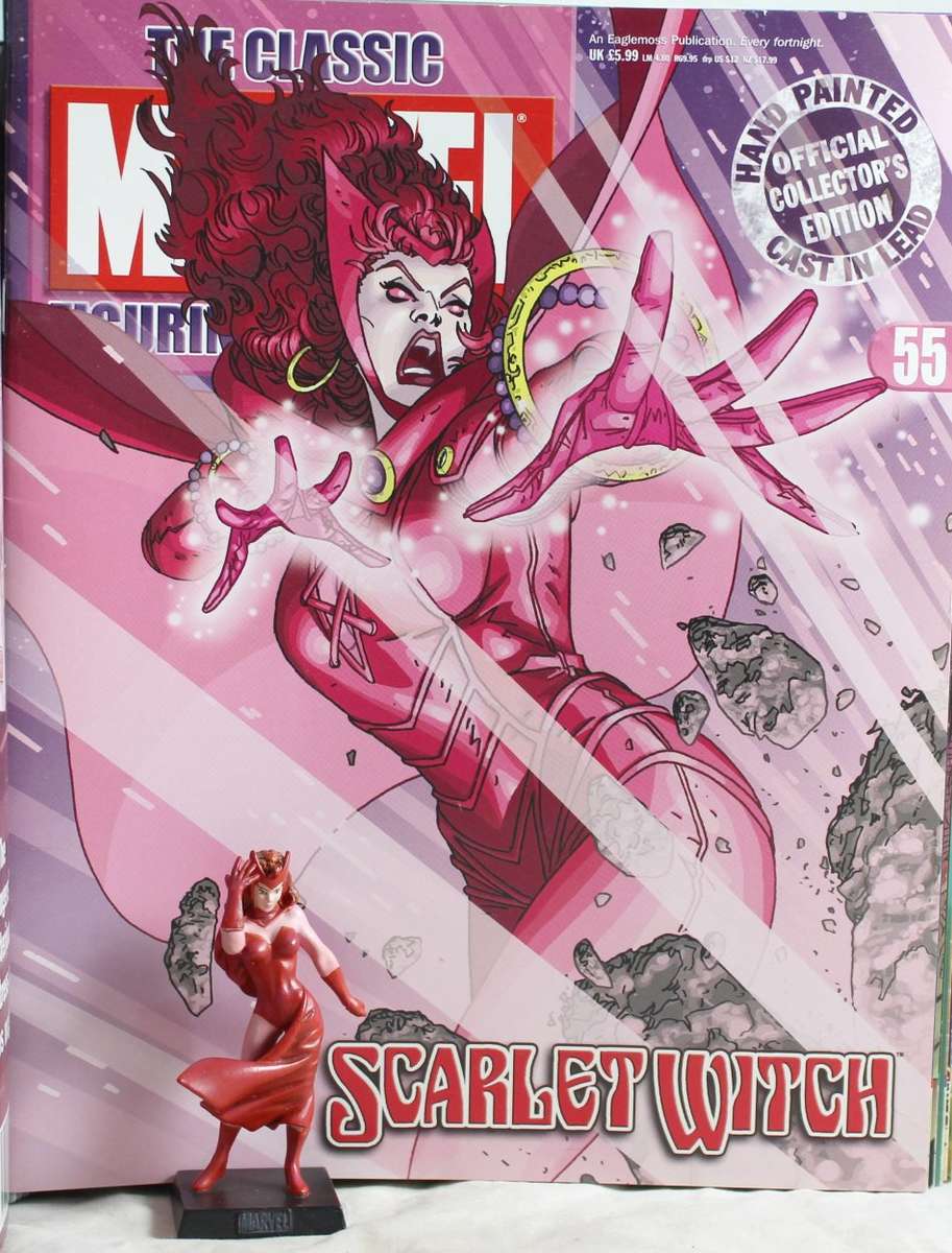 Classic Marvel Collection - Lead, hand painted figurine with book - Scarlet Witch - #55