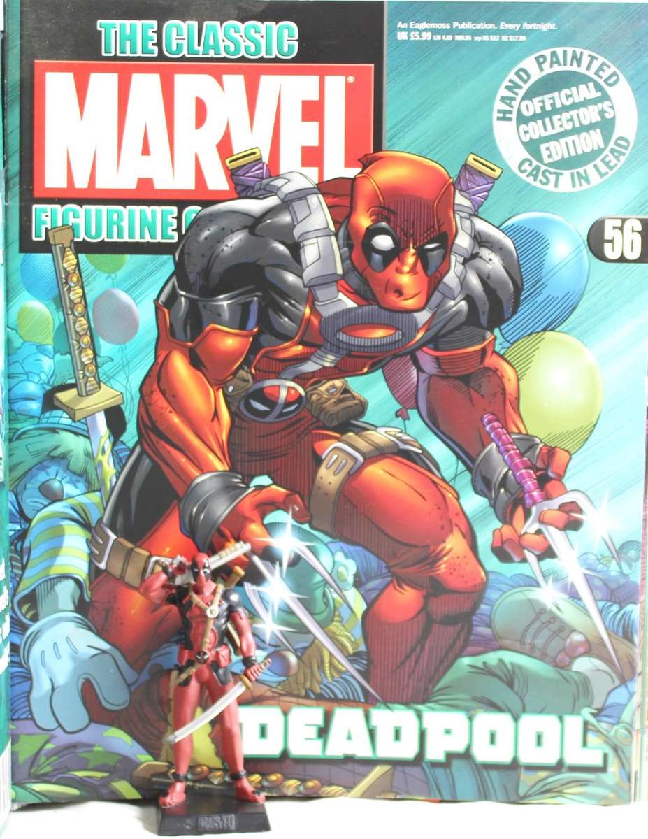 Classic Marvel Collection - Lead, hand painted figurine with book - Deadpool - #56