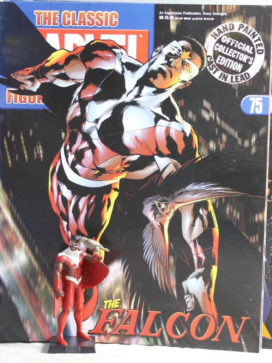 Classic Marvel Collection - Lead, hand painted figurine with book - Falcon with Redwing - #75