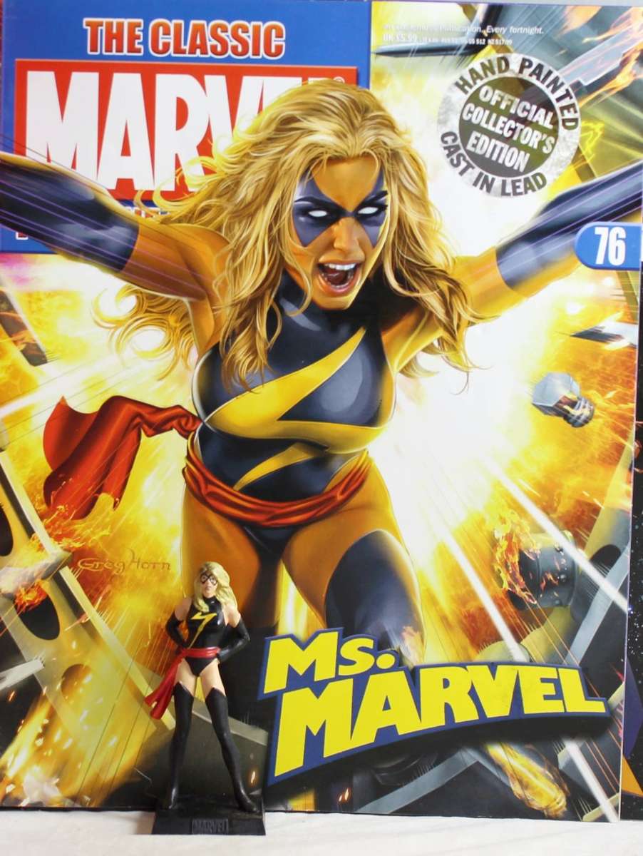 Classic Marvel Collection - Lead, hand painted figurine with book - Ms.Marvel - #76