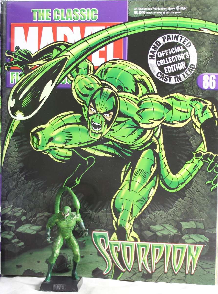 Classic Marvel Collection - Lead, hand painted figurine with book - Scorpion - #86