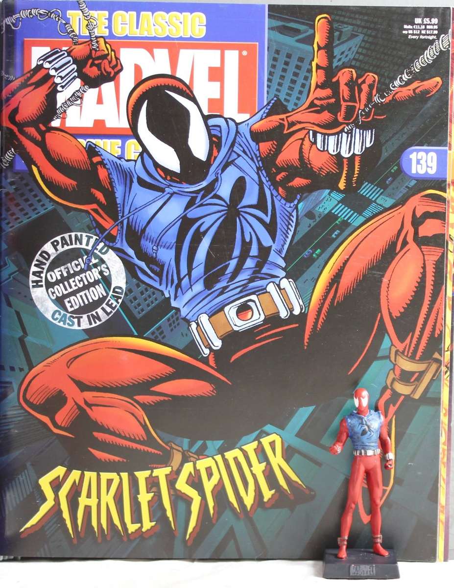 Classic Marvel Collection - Lead, hand painted figurine with book - Scarlet Spider - #139