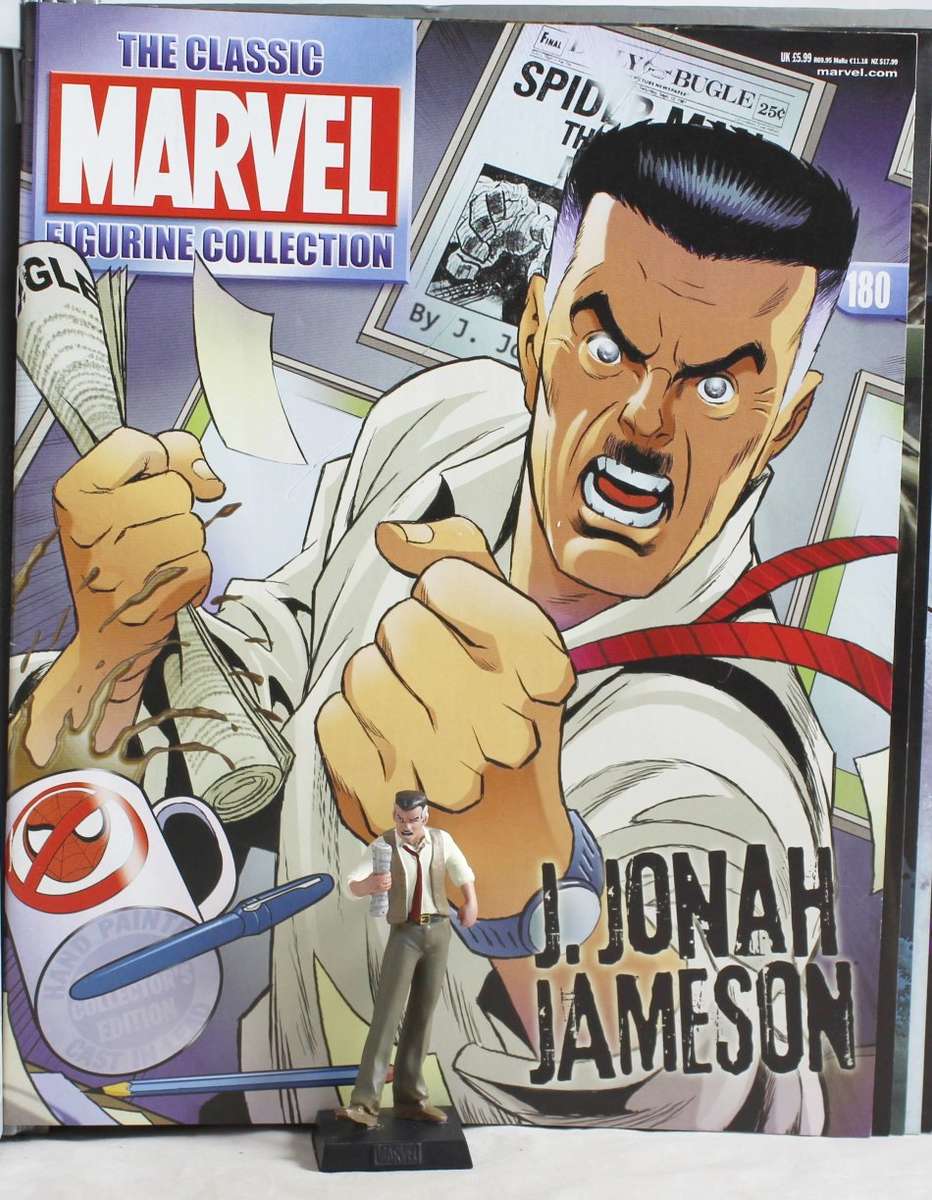 Classic Marvel Collection - Lead, hand painted figurine with book - J.Jonah Jameson - #180