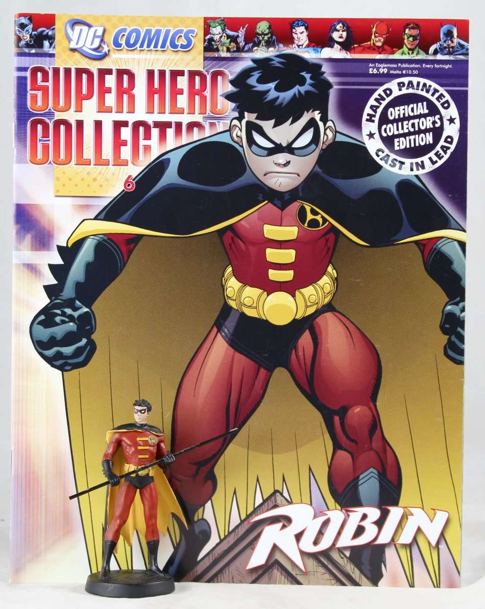 DC Comics - Lead, hand painted figurine with book - Robin - #6 - Bid Now!