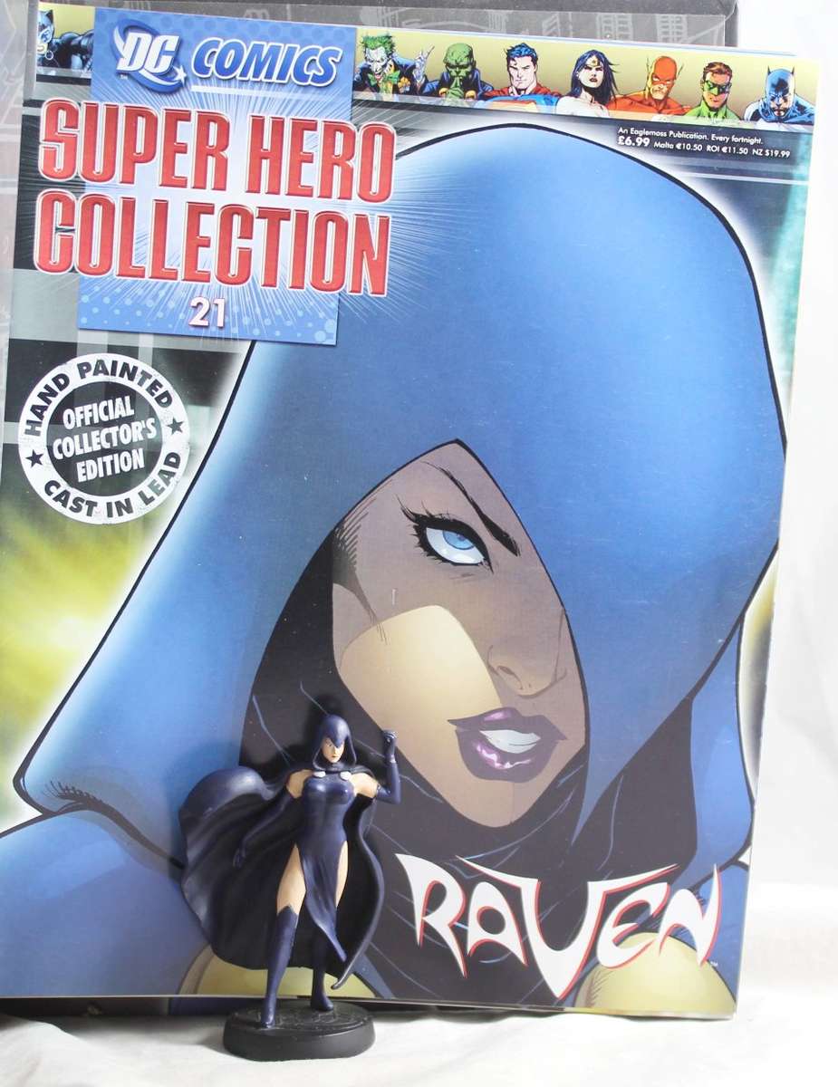 DC comics - lead, hand painted figurine with book - Raven #21