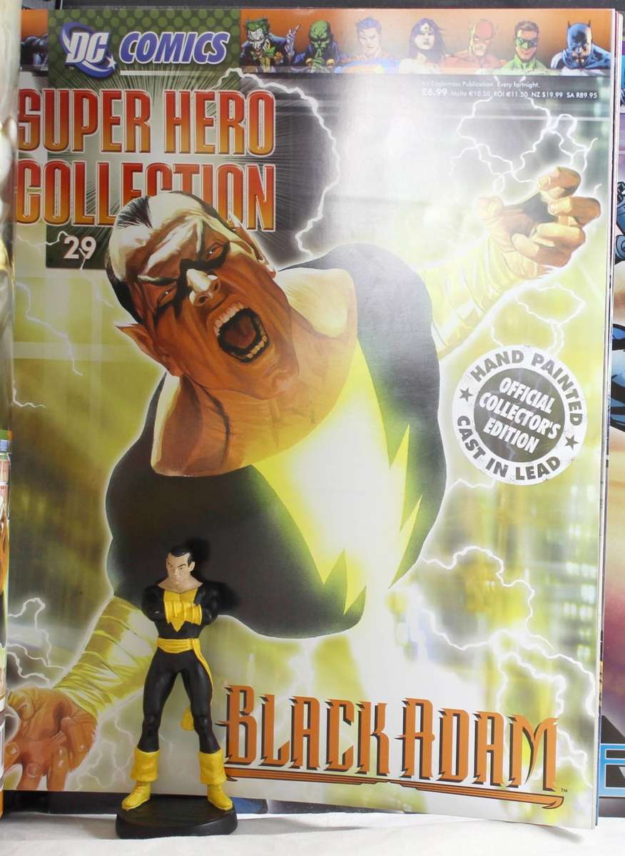 DC comics - lead, hand painted figurine with book - Black Adam #29