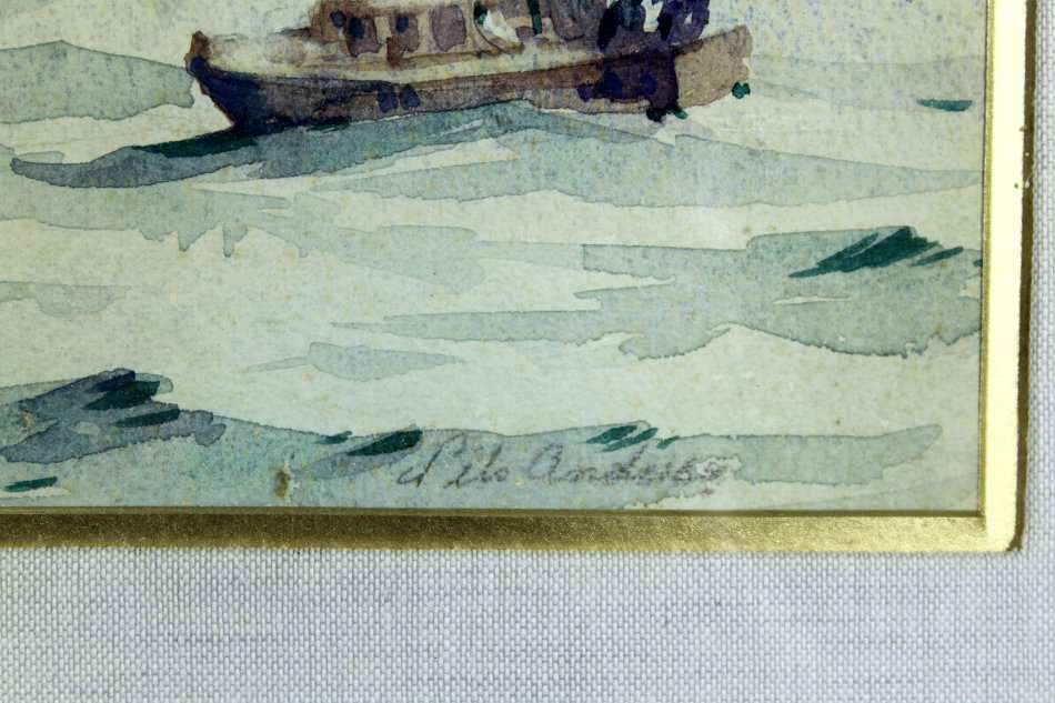 Nils Andersen - The Bluff, Durban harbor - A beautiful painting!! Bid now!! *Free courier!