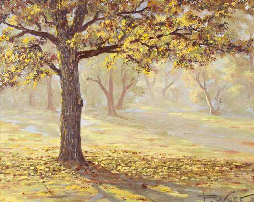 F Wort - Forest scene - A beautiful work! - Bid now!!