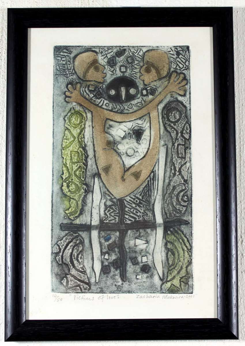 Zacharia Makwira - Victims of love - A limited edition lithograph