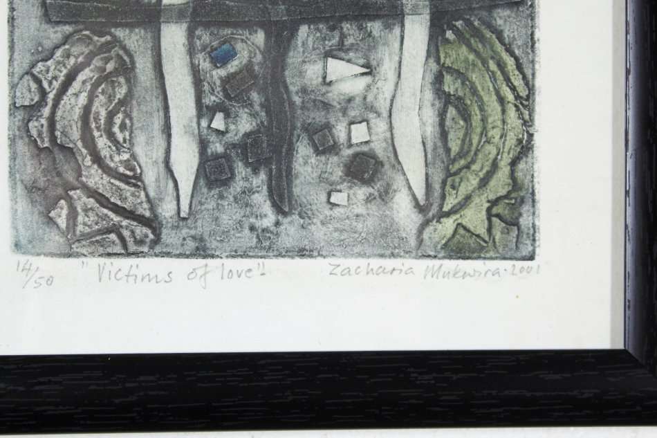 Zacharia Makwira - Victims of love - A limited edition lithograph