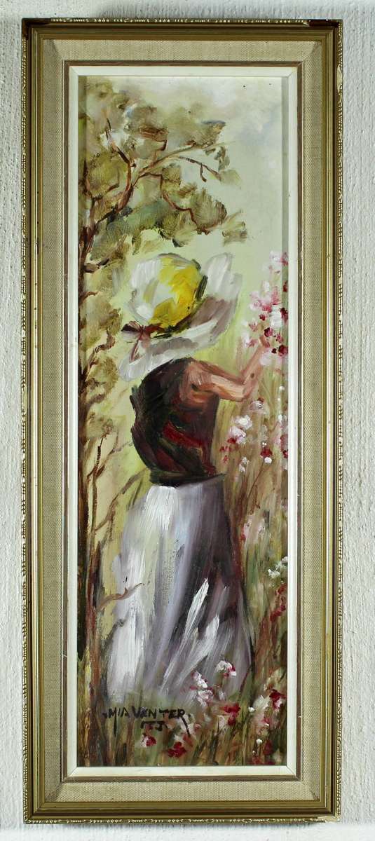 Mia Venter - Picking the Cosmos - Beautiful art!! Bid now!!