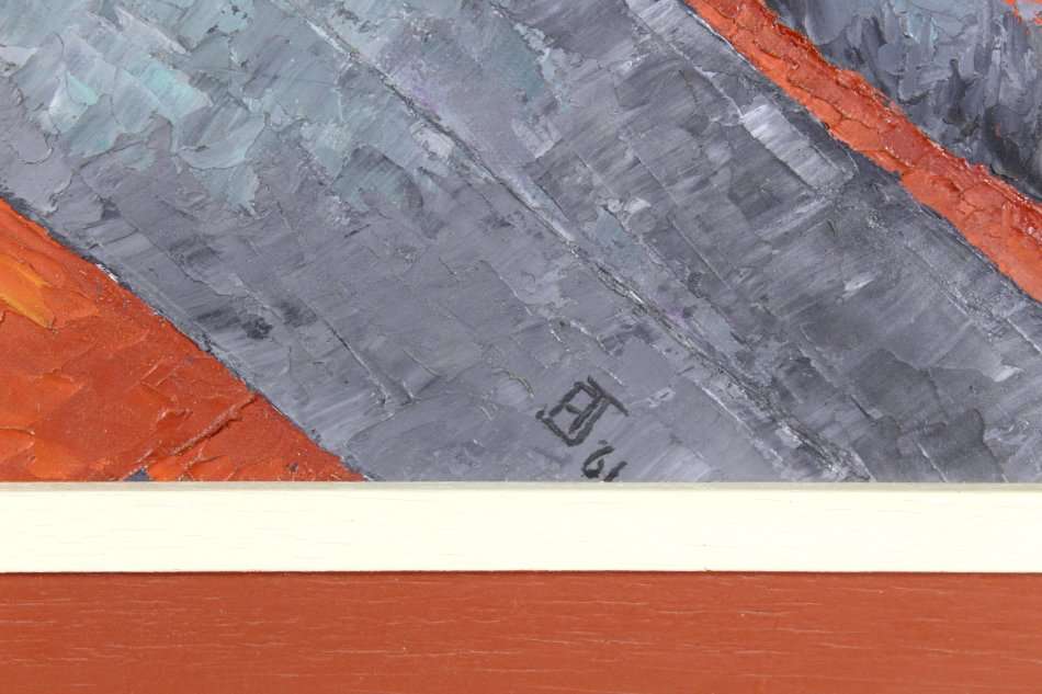 AJ - Abstract - Carrying the cross - A beautiful oil painting! - Bid now!