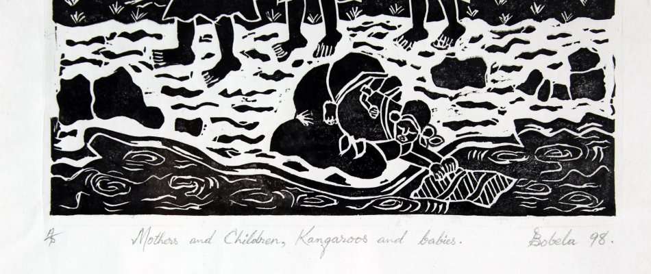 Solomon Bobela - Mothers & Children, Kangaroos & Babies - A beautiful treasure!! - Bid now!