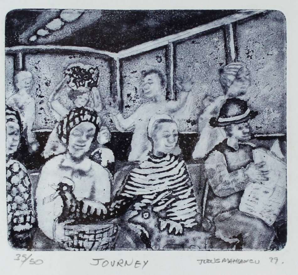 Judas Mahlangu - Journey - A beautiful etching!! - Bid now!