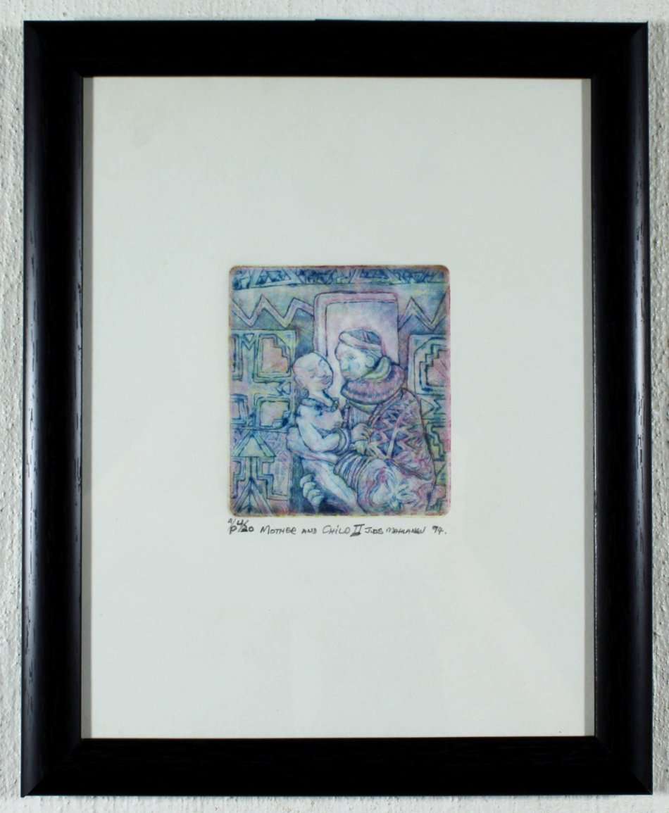 Judas Mahlangu - Mother & Child II - A beautiful little etching!! - Bid now!