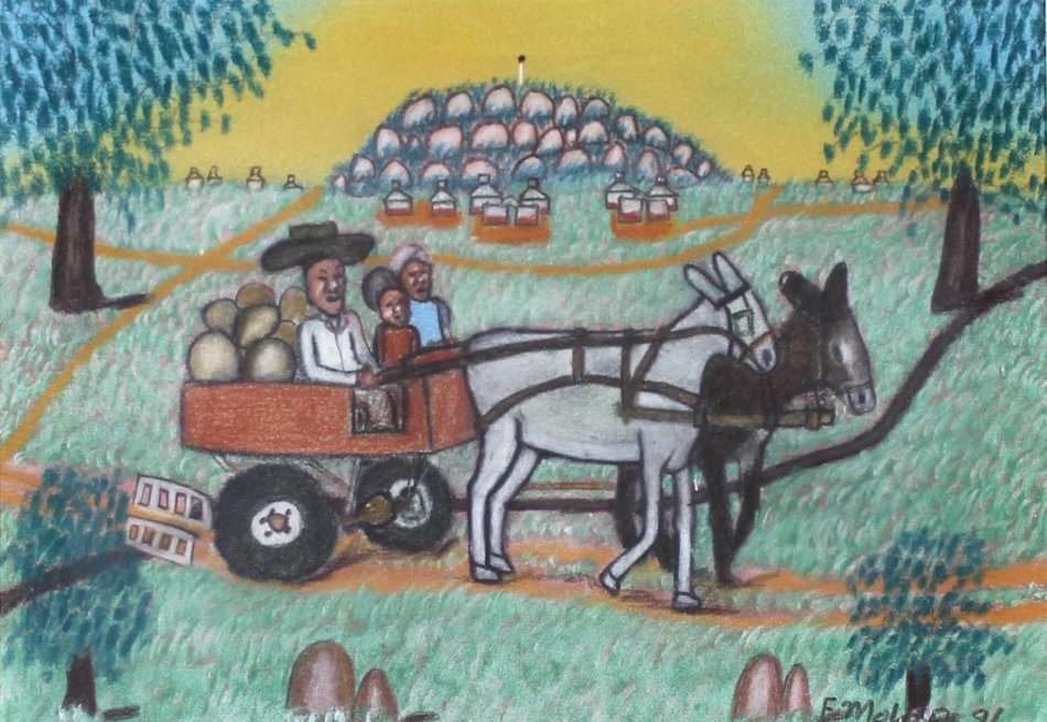 E Molopo - Donkey cart - A beautiful treasure! Bid now!