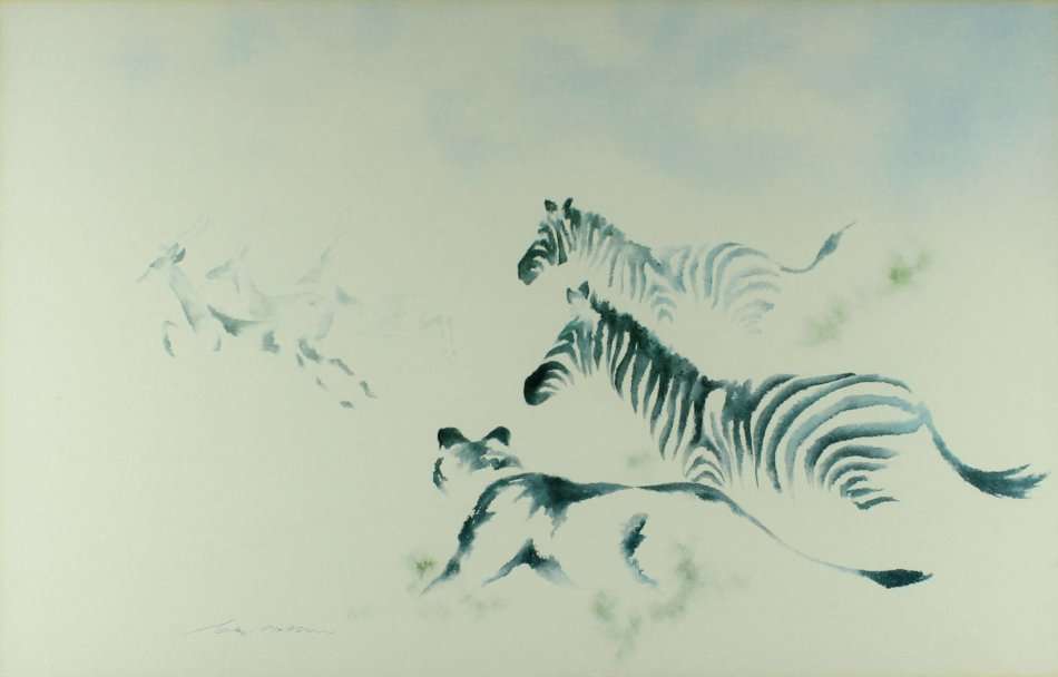 Clive Walker - The hunt - A lovely print! - Giveaway price, bid now!!