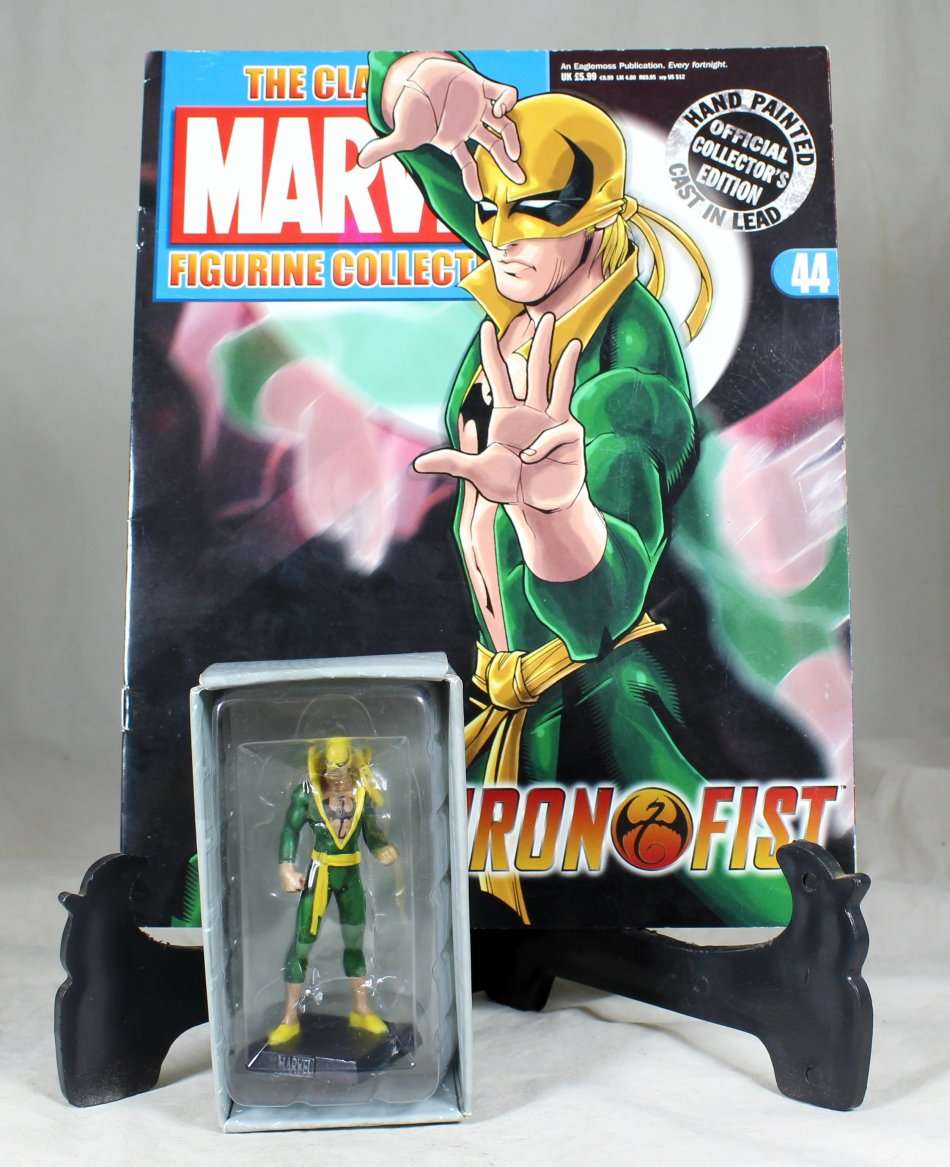 Classic Marvel collection - lead, hand painted figurine with book - Iron Fist