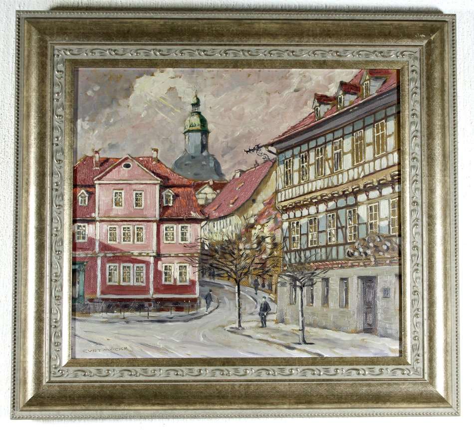 Kurt Murcke - Street scene - A beautiful painting!! Bid now!!