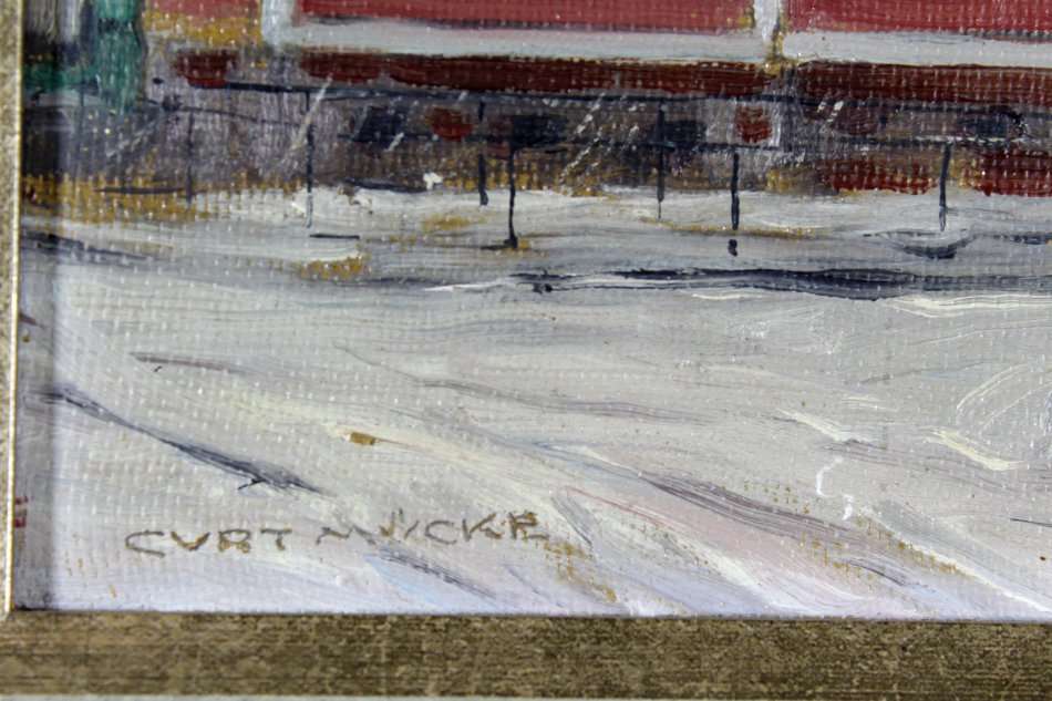 Kurt Murcke - Street scene - A beautiful painting!! Bid now!!