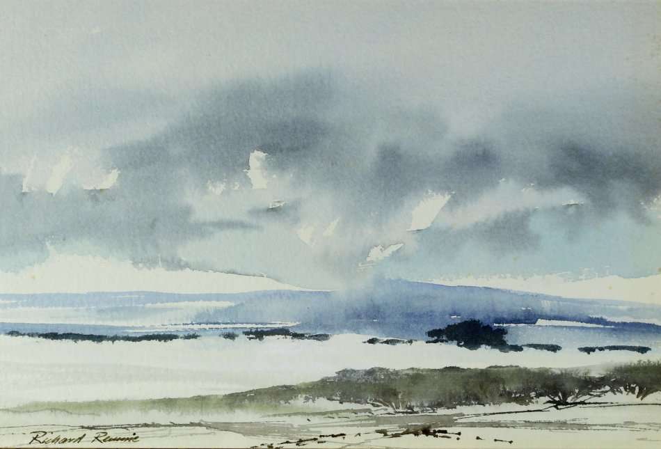 Richard Rennie - Landscape - A beautiful little watercolor! Bid now!