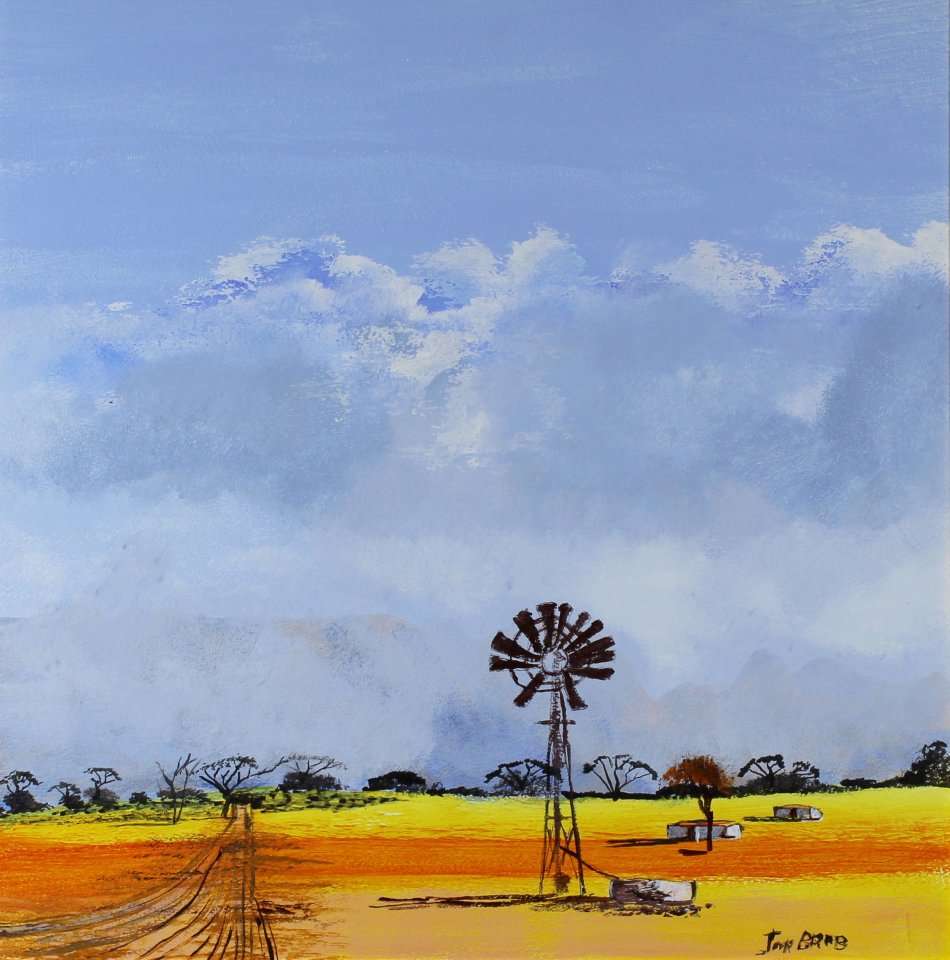 Jan Brand - Windmill in a landscape - A beautiful treasure! - Investment art, bid now!