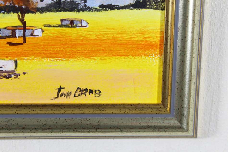 Jan Brand - Windmill in a landscape - A beautiful treasure! - Investment art, bid now!