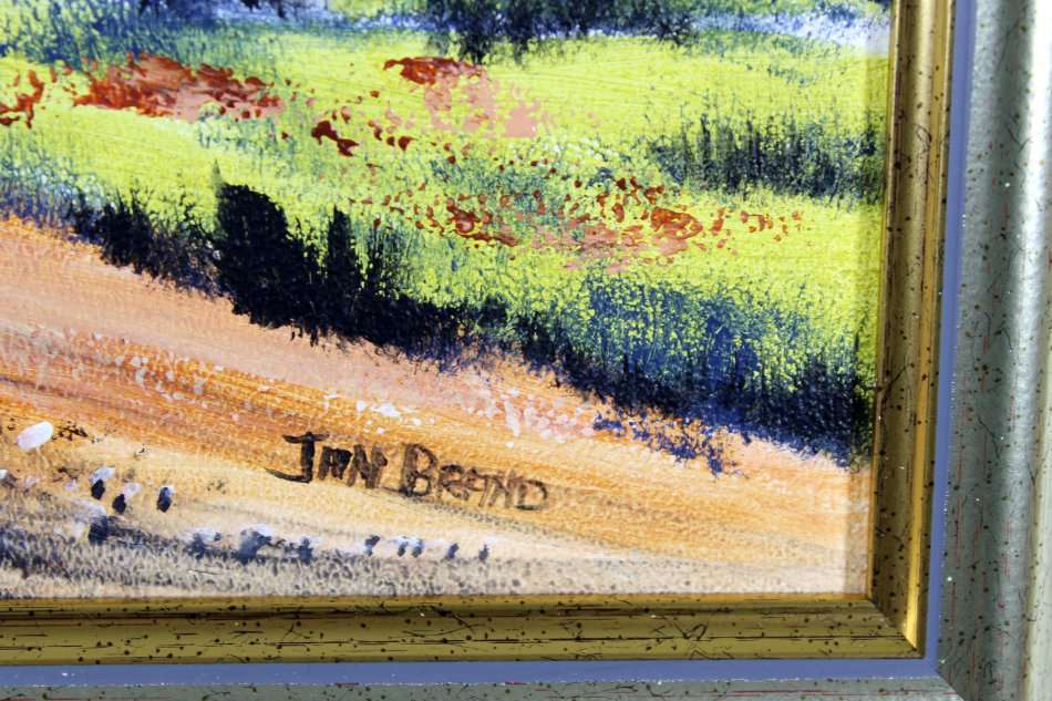 Jan Brand - Farmhouse with dirt road and mountains - A beautiful treasure!- Investment art,