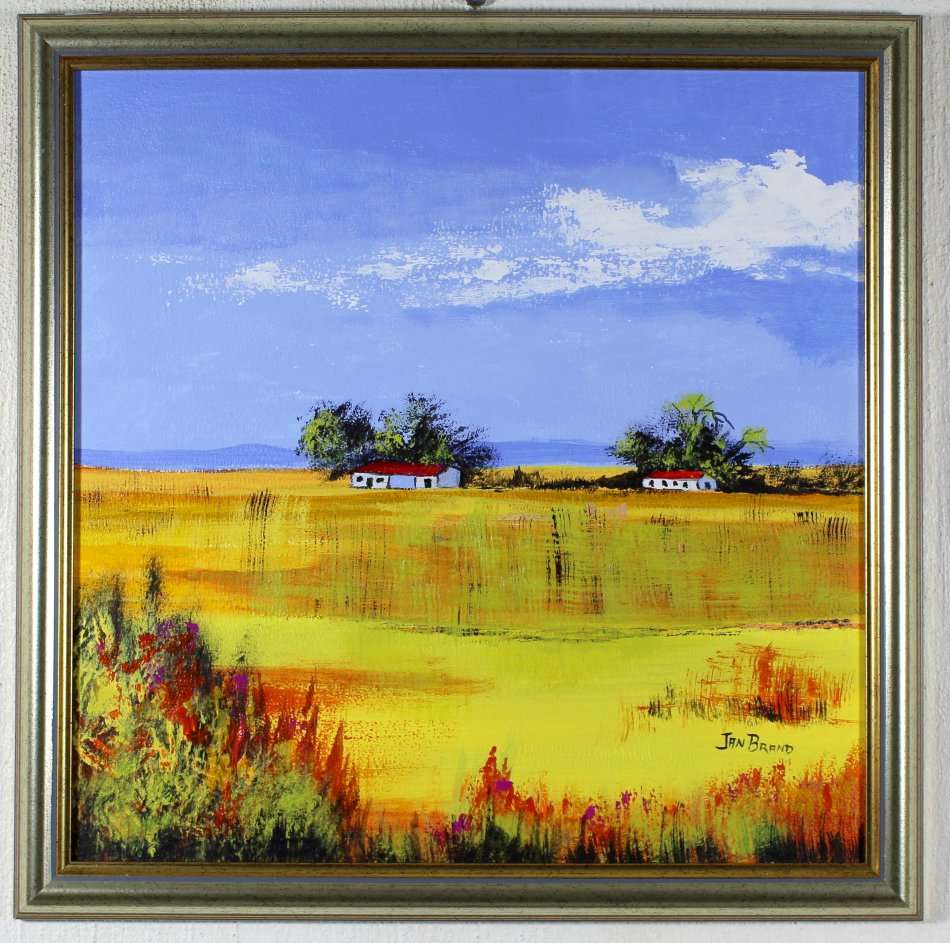 Jan Brand - Farmhouse and store in a landscape - A beautiful treasure! - Investment art, bid now!