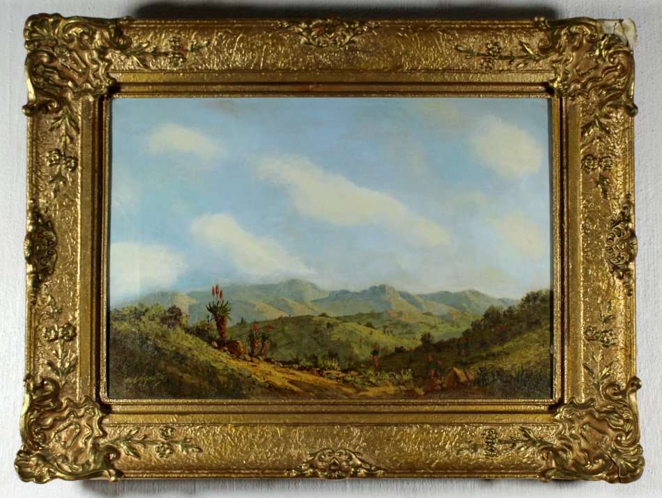 Reg Grattan - Aloes in a landscape - Beautiful art!! Bid now!!