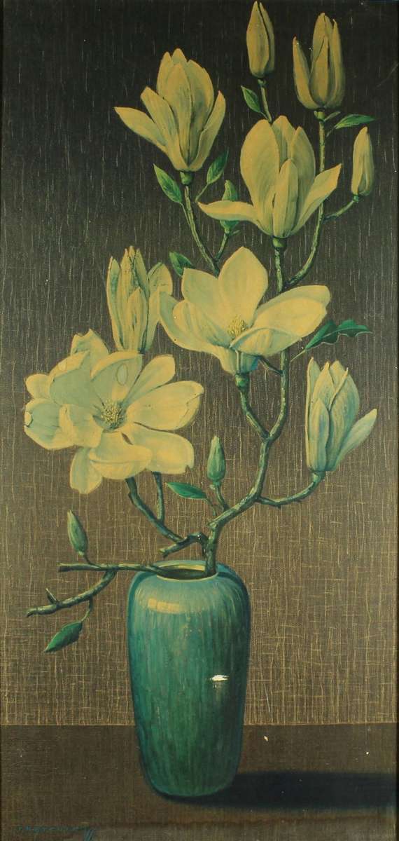 V Tretchikoff - Dahlias - Lovely art!! Bid now!!