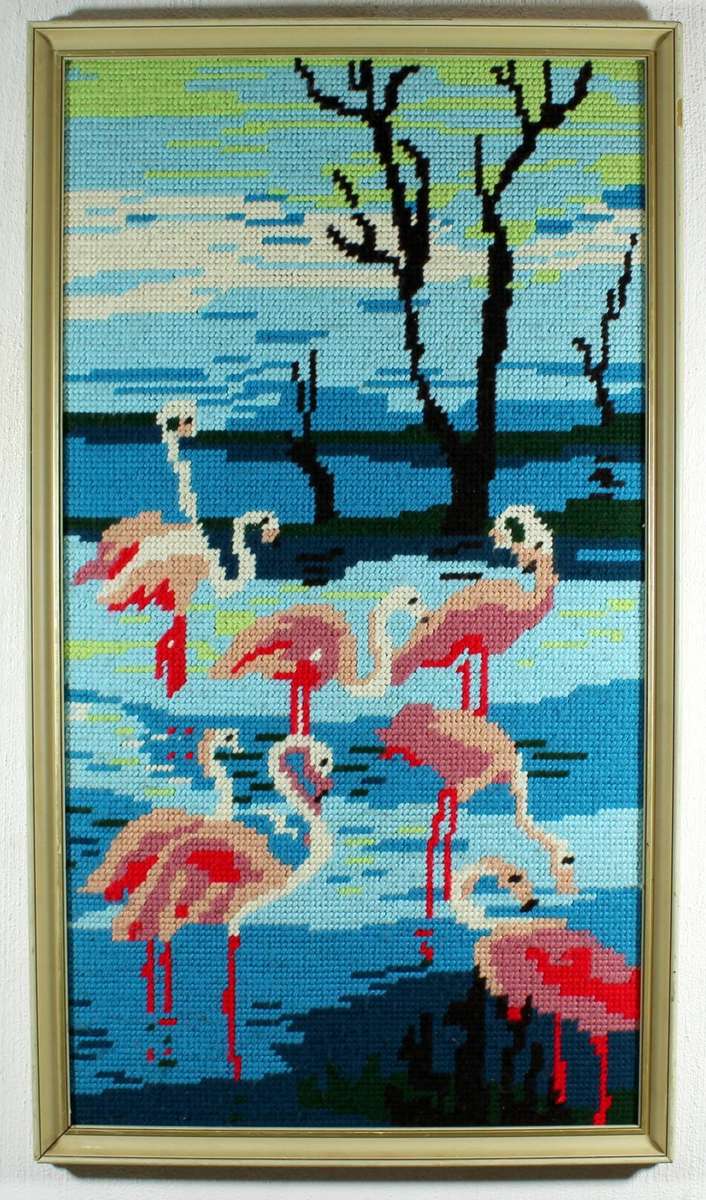 Flamingo tapestry - A beauty! - Low price - Bid now!