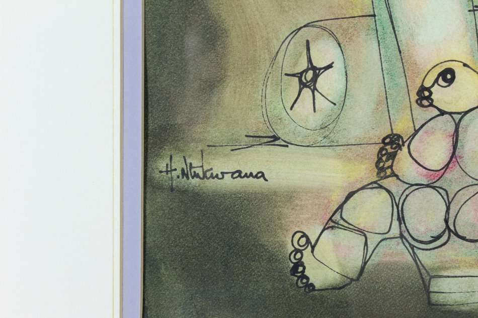 Hargreaves Ntukwana - Two figures on a see-saw - A beauty, bid now!!