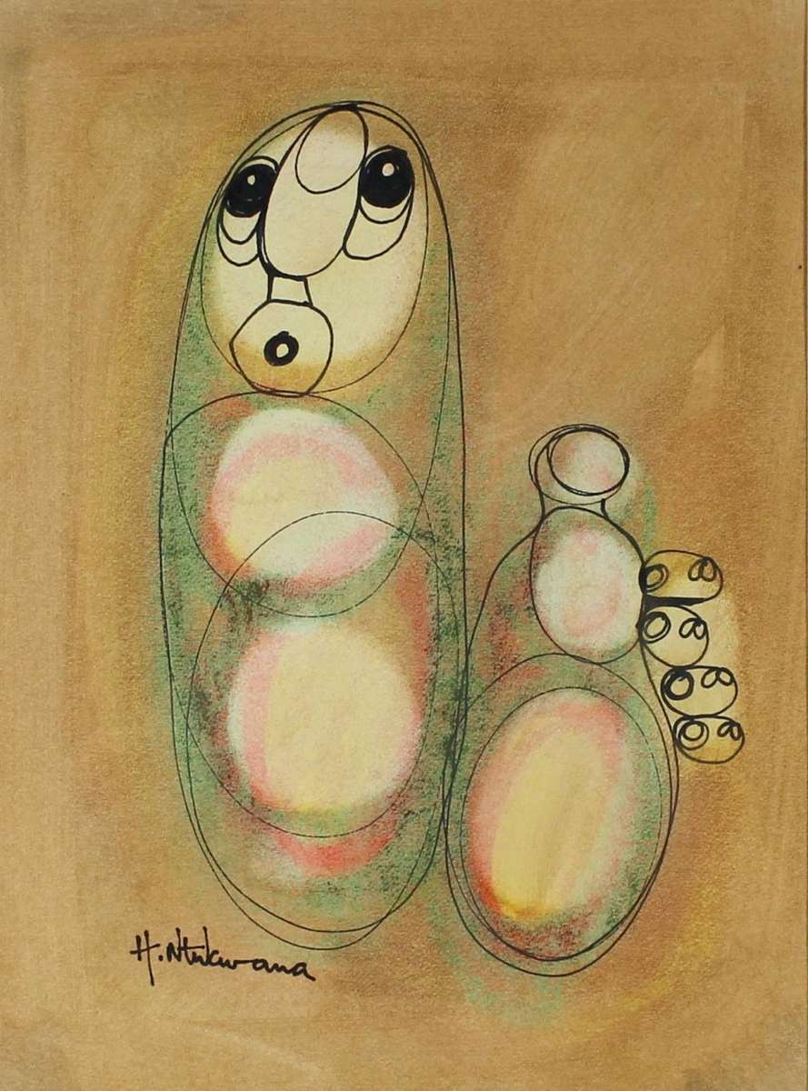 Hargreaves Ntukwana - Abstract figures - A beauty, bid now!!