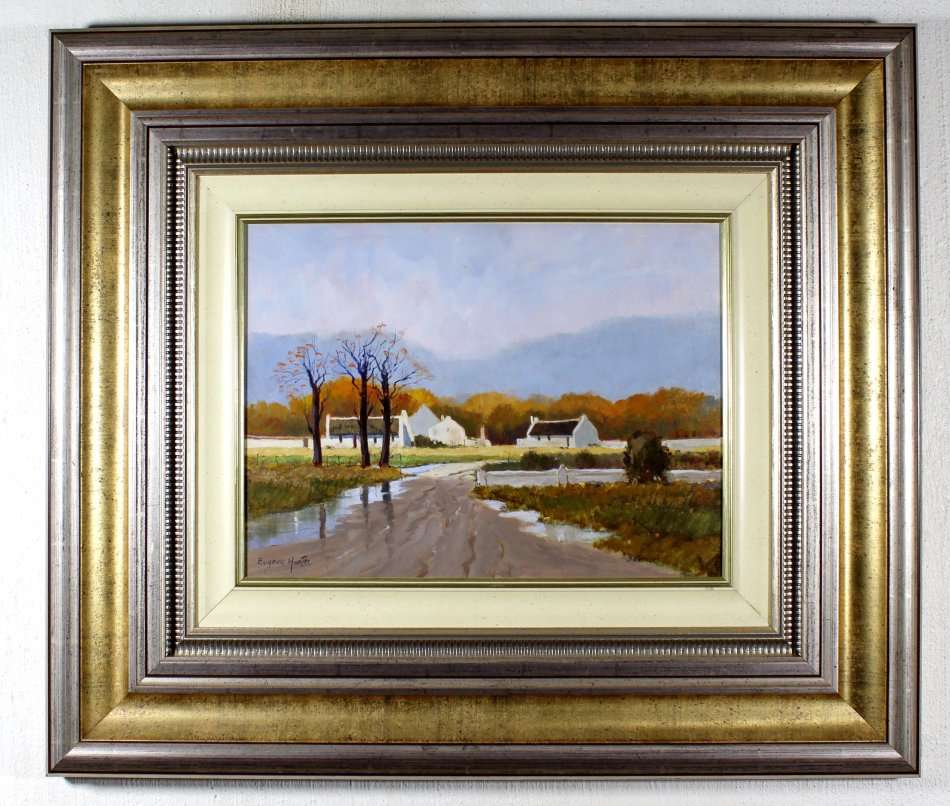 Eugene Hurter - Farming scene - A beautiful painting! - Stunning Frame!!  Bid now!!