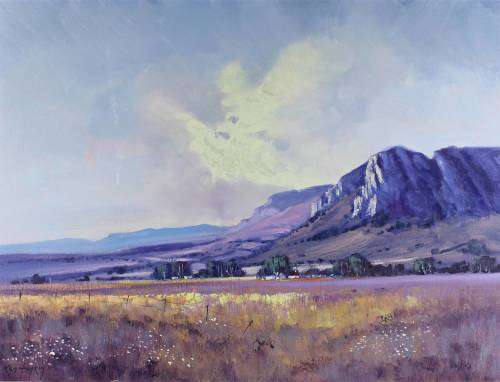 Ken Hunkin - Farmstead at the foot of the mountains - Beautiful! - Bid now!