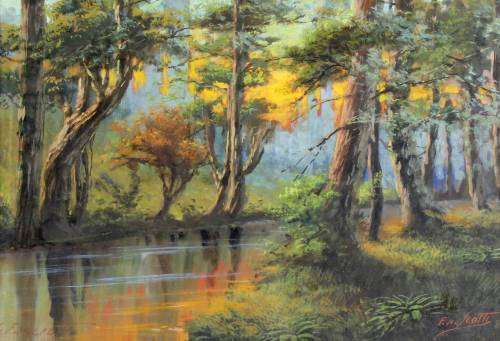 FA Scotty (G Fasciotty) - River in the woods - Beautiful! - Bid now!