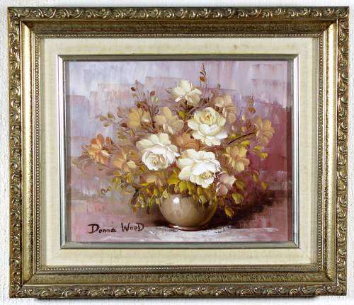 Donna Wood - Flower arrangement - Roses - A beautiful treasure! Bid now!