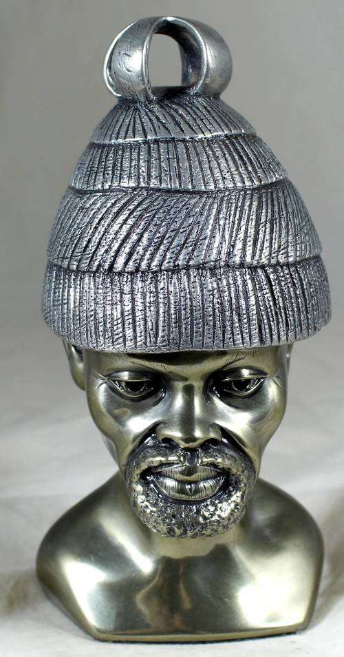 Casper Darare - Old Basotho with hat - Posthumous Cold Casting - Magnificent!! Bid now!