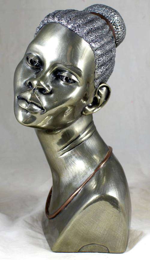 Casper Darare - Zulu Maiden - Posthumous Cold Casting - Magnificent large sculpture!! Bid now!