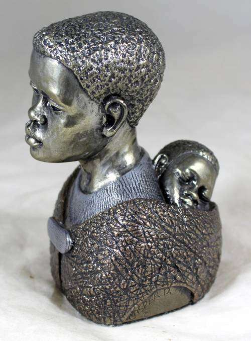 Casper Darare - Shona Mother and Baby - Posthumous Cold Casting - Magnificent!! Bid now!